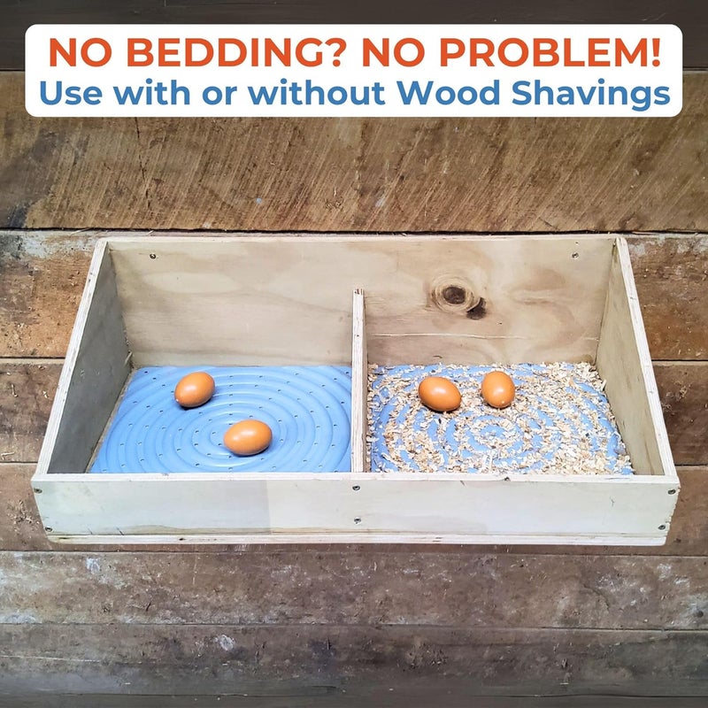 Lil'Clucker Washable Chicken Nesting Pads for Laying Eggs Nesting Pads for Chicken Coop Nesting Chickens Durable Chicken Bedding for Coop, Poultry Nest Box Pads for Chickens (Gray, 4-Pack) - Image 2